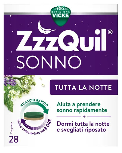 VICKS ZZZQUIL SONNO TUTTA LA NOTTE 28 COMPRESSE - farmanauta.it
