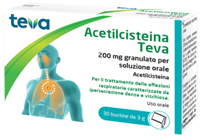 ACETILCISTEINA TEVA*30BS 200MG - farmanauta.it