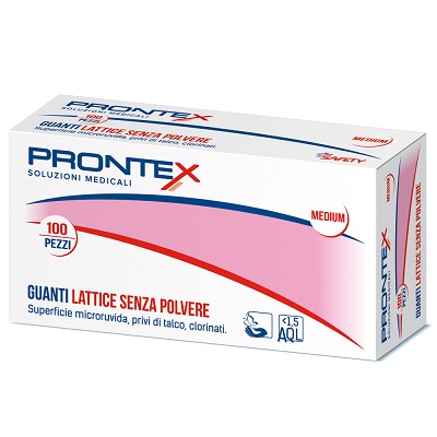 PRONTEX GUANTO IN LATTICE SENZA POLVERE PICCOLO 100 PEZZI - farmanauta.it