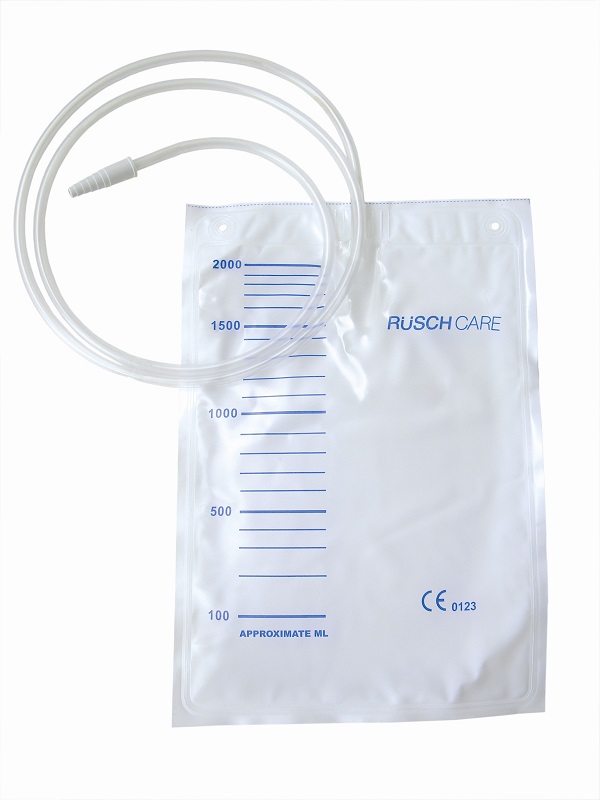SACCA DI RACCOLTA URINA DA LETTO MONOUSO NON STERILE CAPACITA' 2000 ML CON TUBO DI RACCORDO LUNGHEZZA 130 CM DIAMETRO 5X7 MM VALVOLA DI NON RITORNO 1 GANCIO 30 PEZZI - farmanauta.it