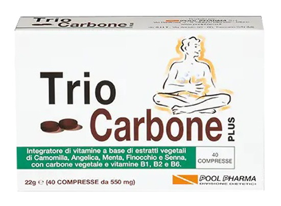 TRIOCARBONE PLUS 40 COMPRESSE - farmanauta.it