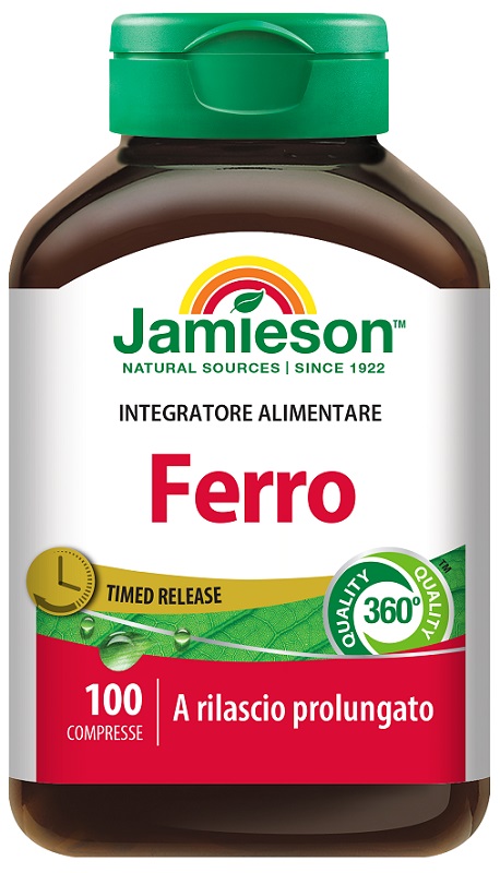 FERRO A RILASCIO PROLUNGATO JAMIESON 100 COMPRESSE - farmanauta.it