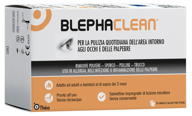 BLEPHACLEAN GARZE OCULARI STERILI A BASE DI ACIDO IALURONICO 20 PEZZI - farmanauta.it