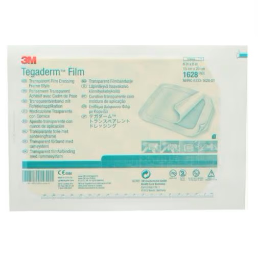 MEDICAZIONE IN PELLICOLA TRASPARENTE IMPERMEABILE TEGADERM CON SISTEMA DI APPLICAZIONE A CORNICE MISURA 15X20 CM 10 PEZZI - farmanauta.it