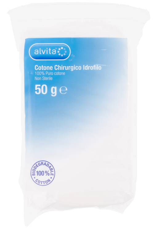COTONE CHIRURGICO IDROFILO ALVITA 100% PURO COTONE 50 G - farmanauta.it