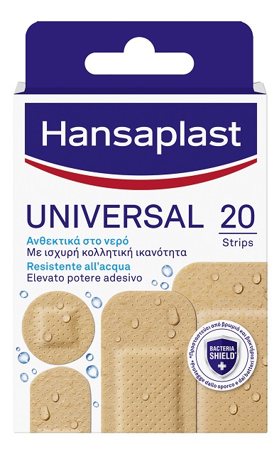 CEROTTO HANSAPLAST UNIVERSAL RESISTENTE ALL'ACQUA 4 FORME ASSORTITE 20 PEZZI - farmanauta.it