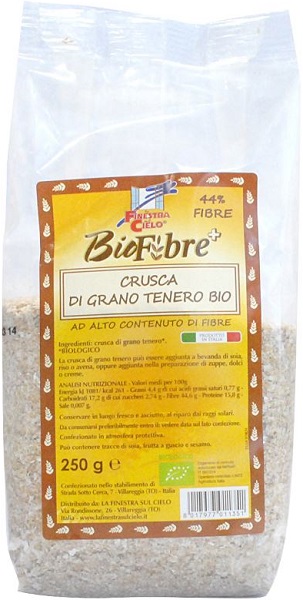 FSC BIOFIBRE+ CRUSCA DI GRANO TENERO BIO AD ALTO CONTENUTO DI FIBRA 250 G - farmanauta.it