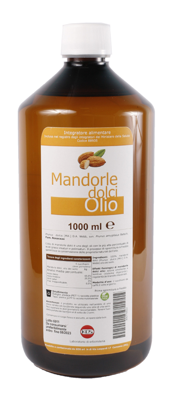 MANDORLE DOLCI OLIO 1000 ML - farmanauta.it