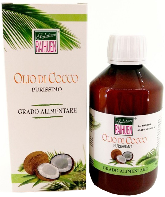 RAIHUEN OLIO COCCO GRADO ALIMENTARE 250 ML - farmanauta.it