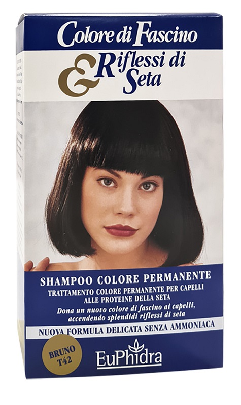 EUPHIDRA COLORE DI FASCINO & RIFLESSI DI SETA SHAMPOO COLORE PERMANENTE 42 BRUNO 120 ML - farmanauta.it