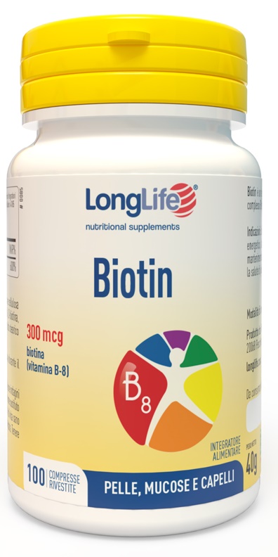 LONGLIFE BIOTIN 300 100 COMPRESSE RIVESTITE - farmanauta.it