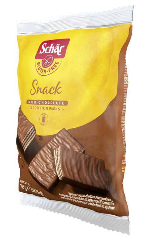 SCHAR SNACK CON CIOCCOLATO AL LATTE E NOCCIOLE 3 WAFER X 35 G - farmanauta.it