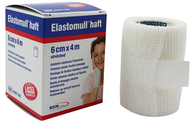 BENDA ELASTICA AUTOADESIVA ELASTOMULL HAFT BLU 6X400 CM - farmanauta.it