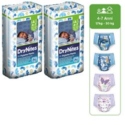 HUGGIES DRYNITES BOY PYJAMA PANTS 4/7 ANNI MEDIUM 17/30KG PACCO SINGOLO 10 PEZZI - farmanauta.it