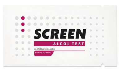 ALCOL TEST MONOUSO RILEVA ALCOL NELL'ORGANISMO TRAMITE SALIVA SCREEN ALCOL TEST - farmanauta.it