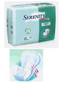 PANNOLONE PER INCONTINENZA SAGOMATO SERENITY SOFTDRY+ ALOE MAXI 30 PEZZI - farmanauta.it