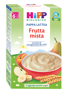 HIPP BIO PAPPA LATTEA FRUTTA MISTA 250 G - farmanauta.it