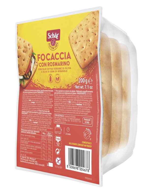 SCHAR FOCACCIA ROSMARINO 200 G - farmanauta.it