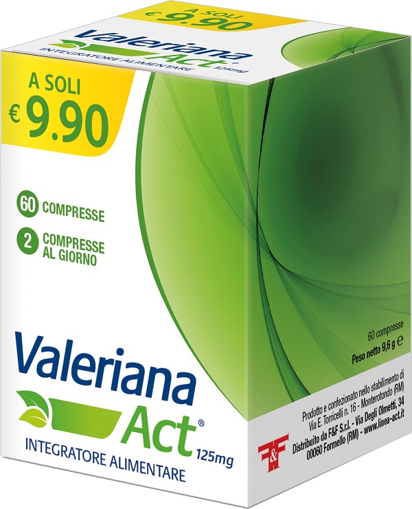 VALERIANA ACT 125 MG 60 COMPRESSE DA 125 MG - farmanauta.it