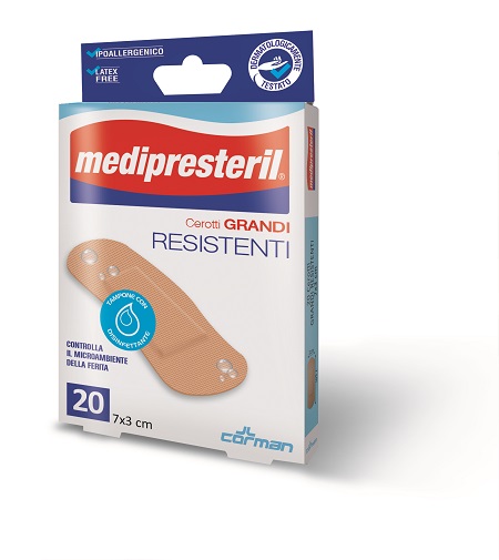 CEROTTO MEDIPRESTERIL RESISTENTI GRANDI 7X3CM 20 PEZZI - farmanauta.it