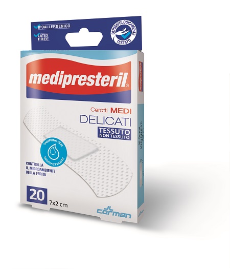 CEROTTO MEDIPRESTERIL DELICATI MISURA 7X2CM 20 PEZZI - farmanauta.it