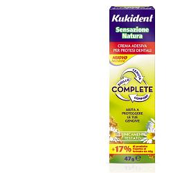 KUKIDENT SENSAZIONE NATURA COMPLETE CREMA ADESIVA PER PROTESI DENTARIE 47 G - farmanauta.it