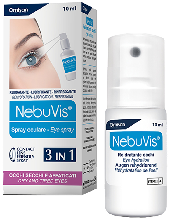 NEBUVIS REIDRATANTE OCCHI SPRAY 10 ML 1 PEZZO - farmanauta.it