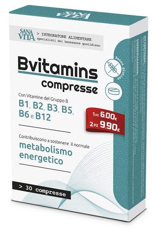 SANAVITA B-VITAMINS 30 COMPRESSE - farmanauta.it
