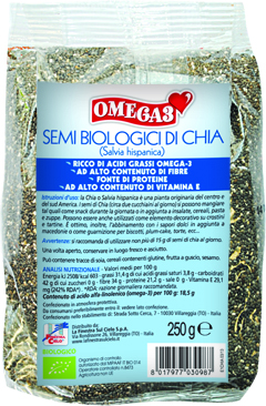 FSC OMEGA 3 SEMI DI CHIA BIO AD ALTO CONTENUTO DI FIBRA 250 G - farmanauta.it