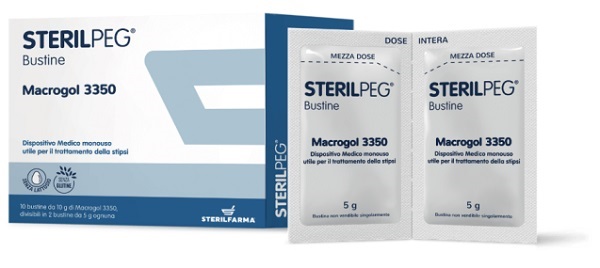 STERILPEG MACROGOL 3350 10 BUSTINE BIPARTITE 10 G - farmanauta.it