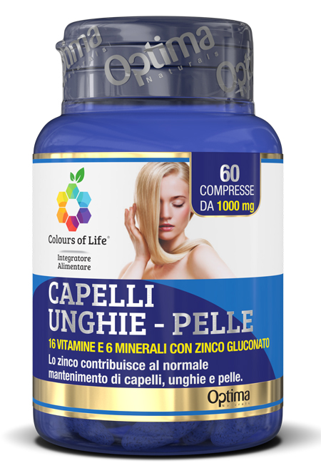 COLOURS OF LIFE CAPELLI UNGHIE PELLE 60 COMPRESSE 1000 MG - farmanauta.it