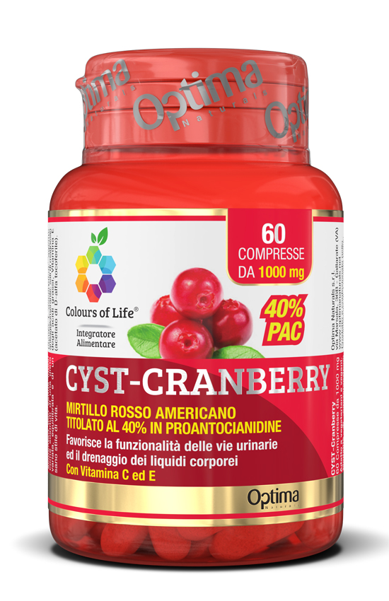 COLOURS OF LIFE CYST-CRANBERRY CON VITAMINA C E 60 COMPRESSE 1000 MG - farmanauta.it