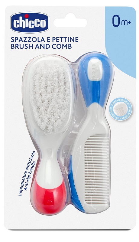 CHICCO SPAZZOLA + PETTINE NYLON - farmanauta.it