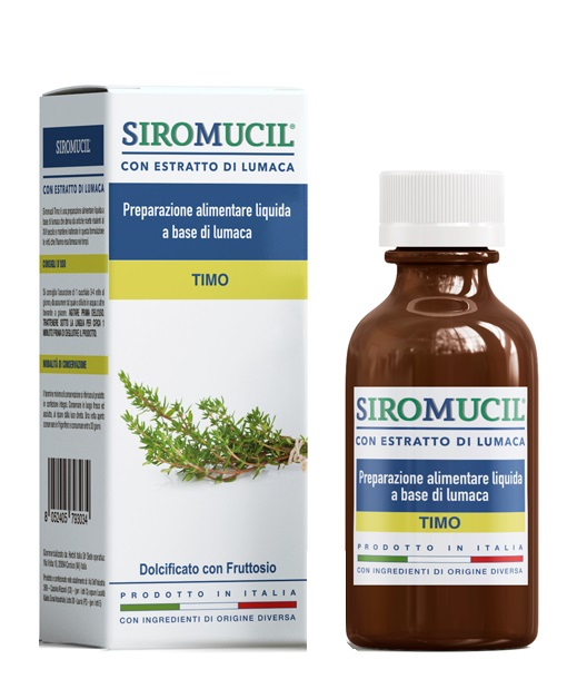 SIROMUCIL PREPARATO ALIMENTARE CON ESTRATTO DI LUMACA AL TIMO 150 ML - farmanauta.it