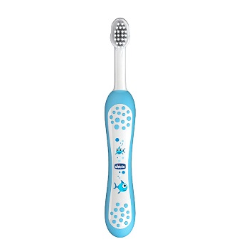 CHICCO SPAZZOLINO PRIMI DENTI DA LATTE AZZURRO 6-36 MESI - farmanauta.it
