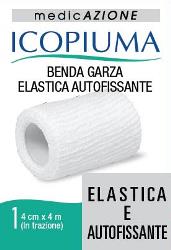 BENDA GARZA ELASTICA ICOPIUMA AUTOFISSANTE CM 4 X 4 MT - farmanauta.it