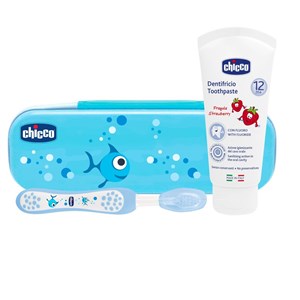 CHICCO SET DENTALE AZZURRO CON FLUORO - farmanauta.it