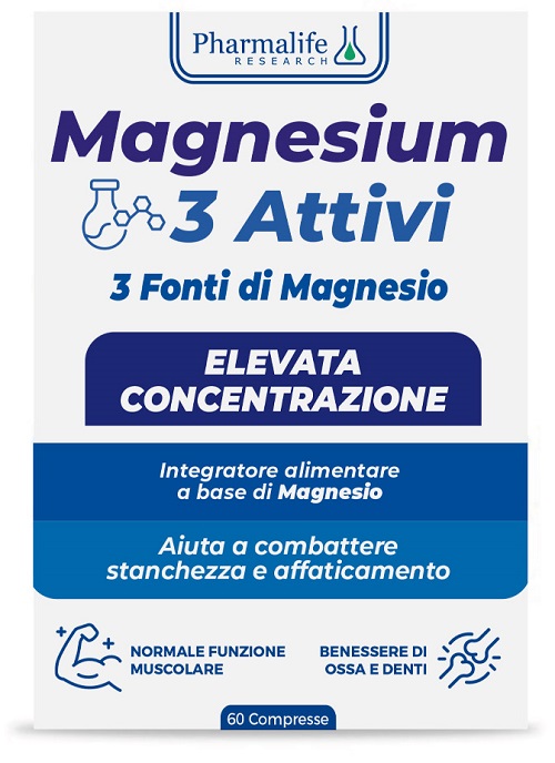 MAGNESIUM 3 ATTIVI 60 COMPRESSE - farmanauta.it