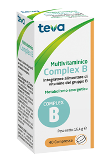 MULTIVITAMINICO COMPLEX B TEVA 40 COMPRESSE 16,4 G - farmanauta.it