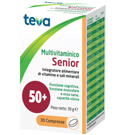 MULTIVITAMINICO SENIOR TEVA 30 COMPRESSE 39 G - farmanauta.it