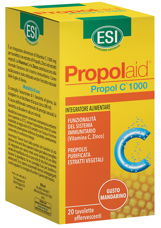 ESI PROPOLAID PROPOL C 1000 MG 20 TAVOLETTE EFFERVESCENTI - farmanauta.it