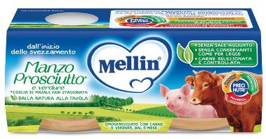 MELLIN OMOGENEIZZATO MANZO PROSCIUTTO CON VERDURE - farmanauta.it