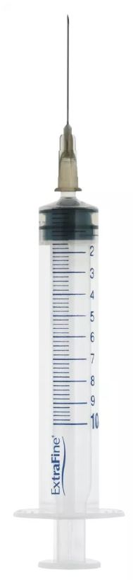 SIRINGA EXTRAFINE IPODERMICA 10 ML AGO 12 GAUGE 22 - farmanauta.it