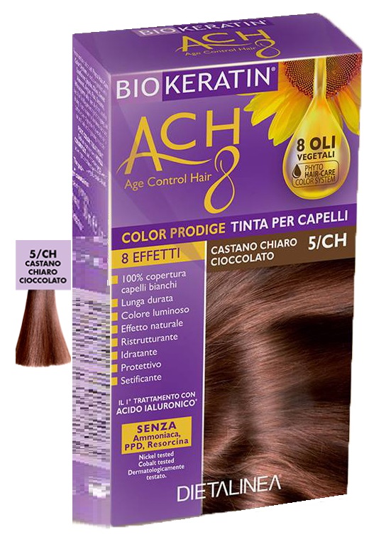BIOKERATIN ACH8 COLOR PRODIGE 5/CH CASTANO CHIARO CIOCCOLATO - farmanauta.it
