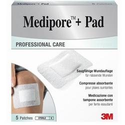 MEDICAZIONE MEDIPORE+PAD 5X7,2CM 5PEZZI - farmanauta.it