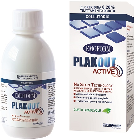 EMOFORM PLAK OUT ACTIVE CLOREXIDINA 0,20% COLLUTORIO 200 ML - farmanauta.it