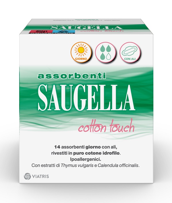 SAUGELLA COTTON TOUCH ASSORBENTI GIORNO 14 PEZZI - farmanauta.it