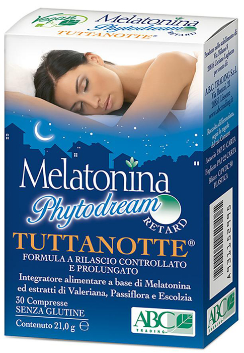 MELATONINA PHYTODREAM TUTTANOTTE RETARD 30 COMPRESSE - farmanauta.it