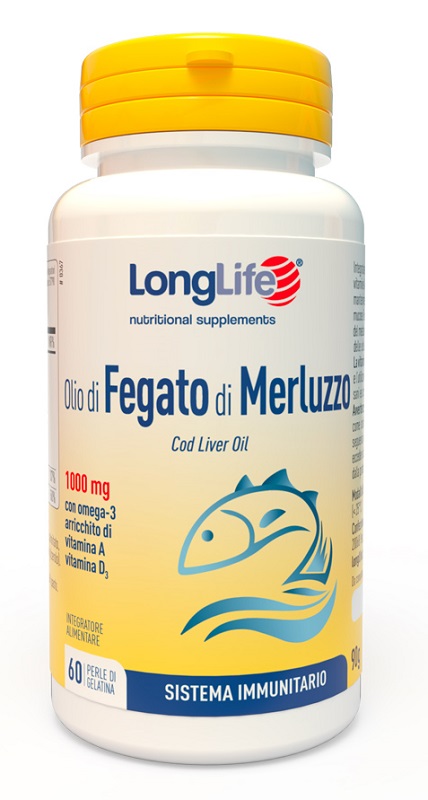 LONGLIFE OLIO FEGATO MERLUZZO 1000 MG 60 PERLE - farmanauta.it