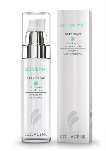 COLLAGENIL ACTIVE MAT DAILY CREAM SEBOREGOLATRICE/PURIFICANTE PER LA PELLE DEL VISO FLACONE 50 ML - farmanauta.it